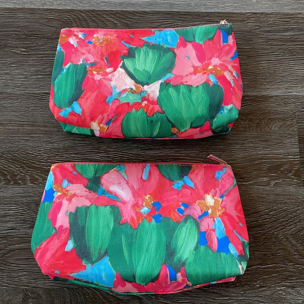 Lulu dk for Clinique Cosmetic Bag Makeup Pouch Set of Two - Picture 3 of 3